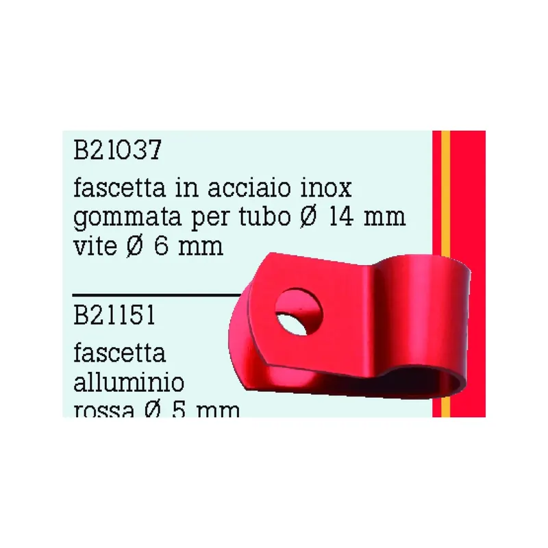 Abrazadera de moto inoxidable rojo torn 6 FrenTubo B21037