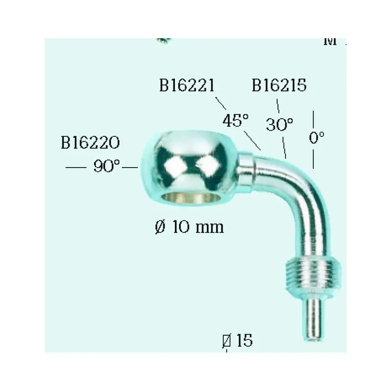 Banjo de moto 45º recuperable FrenTubo B16221