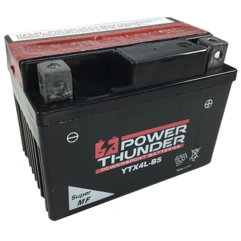 Batería CTX4L-BS Sin Mantenimiento Power Thunder