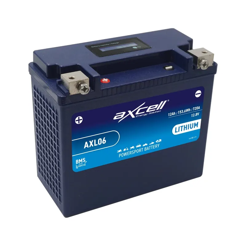 Batería de litio para moto Axcell AXL06 - YTX20-BS