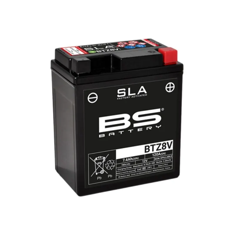 Bateria de Moto BTZ8V BS-Battery Activada