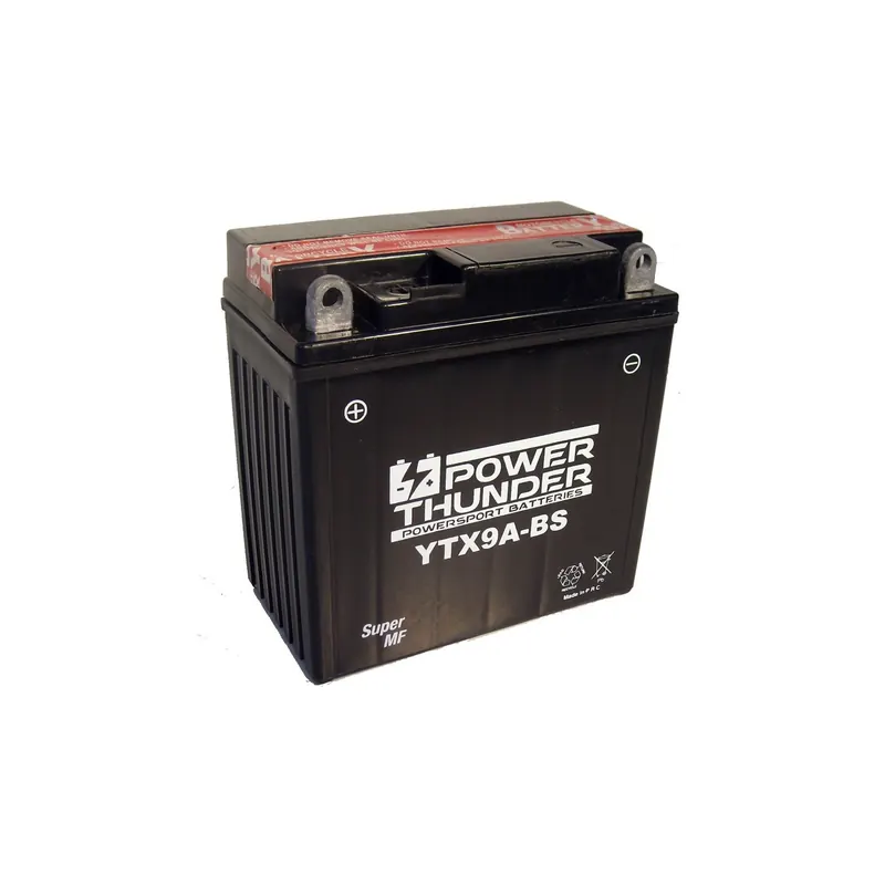 Batería moto Power Thunder YTX9A-BS sin mantenimiento 0609941P