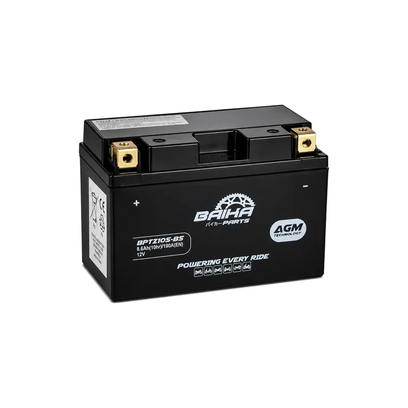 Batería moto sin mantenimiento precargada Baika YTZ10S-BS