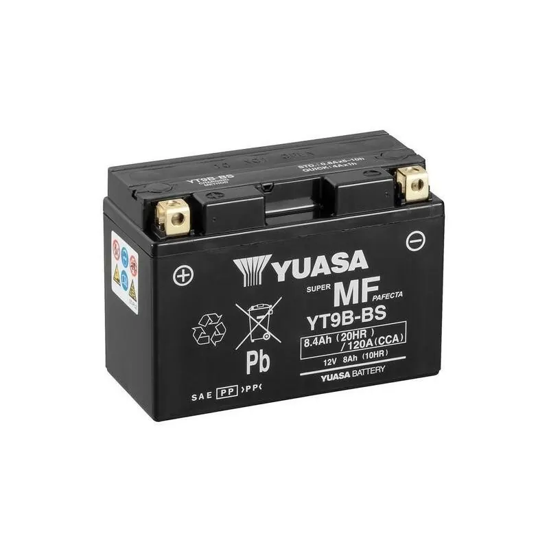 Batería Moto YT9B-BS Yuasa sin mantenimiento