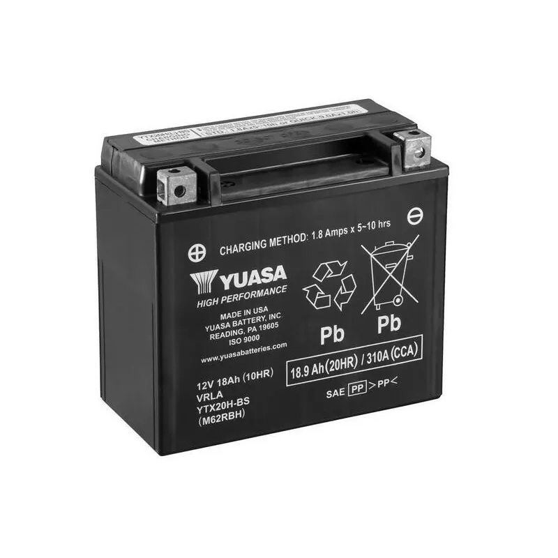Batería Moto YTX20H-BS Yuasa sin mantenimiento