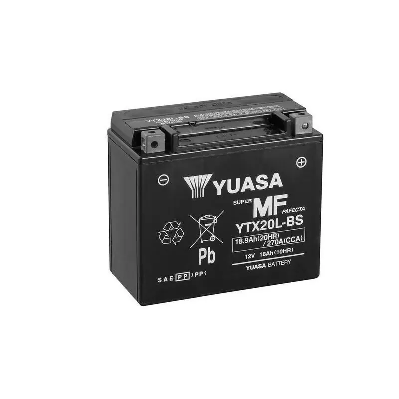 Batería Moto YTX20L-BS Yuasa sin mantenimiento