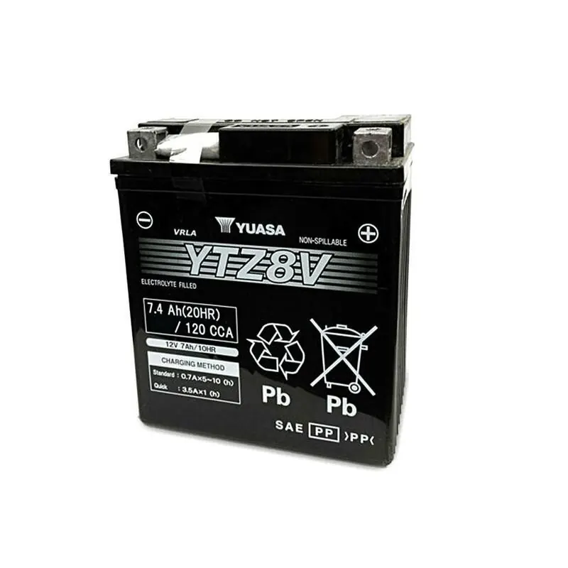 Batería Moto YTZ8V Yuasa sin mantenimiento Activada