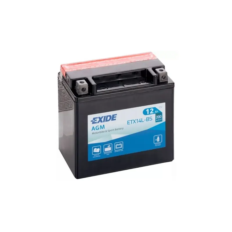 Batería para moto Exide AGM MC Dry YTX14L-BS