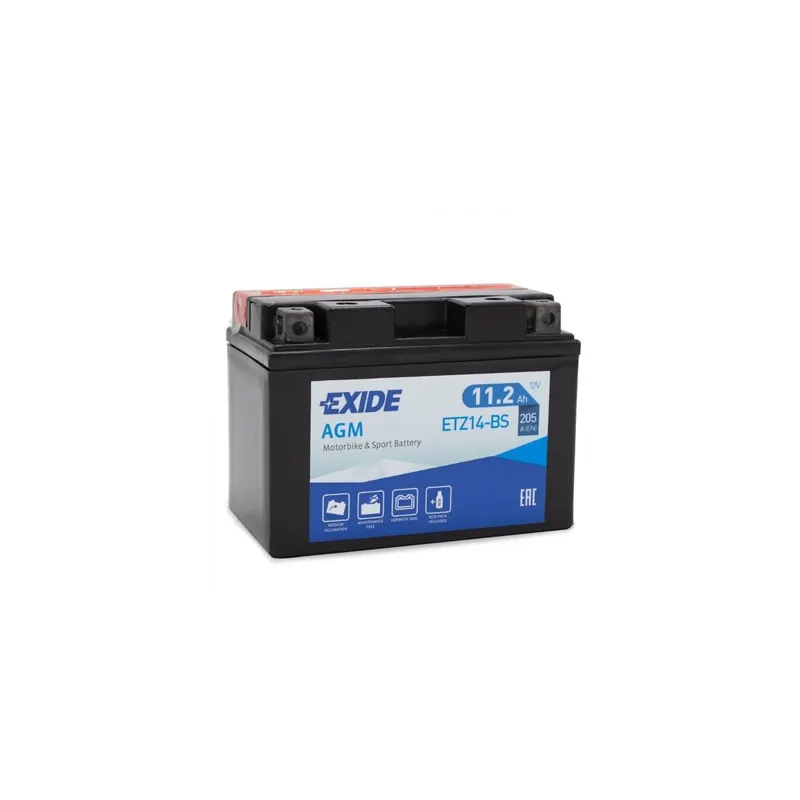 Batería para moto Exide AGM MC Dry YTZ14S-BS