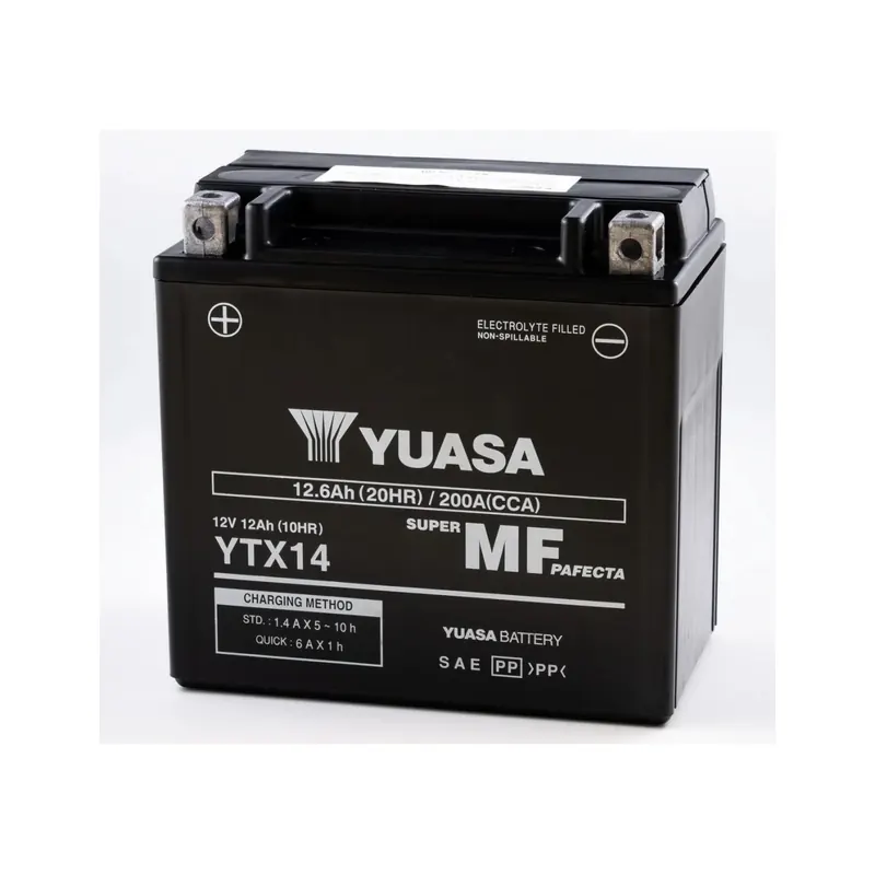 Batería para motocicleta Yuasa MF 12.6Ah WC - YTX14