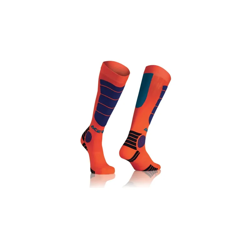 Calcetines Acerbis Impack naranja y azul 0021633.204