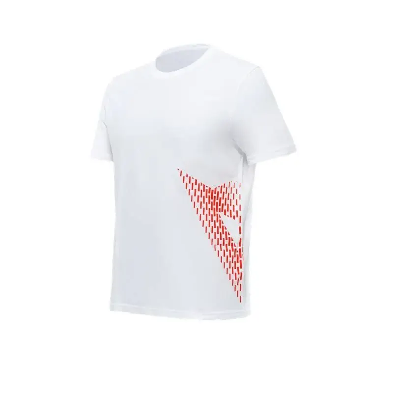Camiseta Dainese BIG LOGO BLANCO/ROJO FLUOR