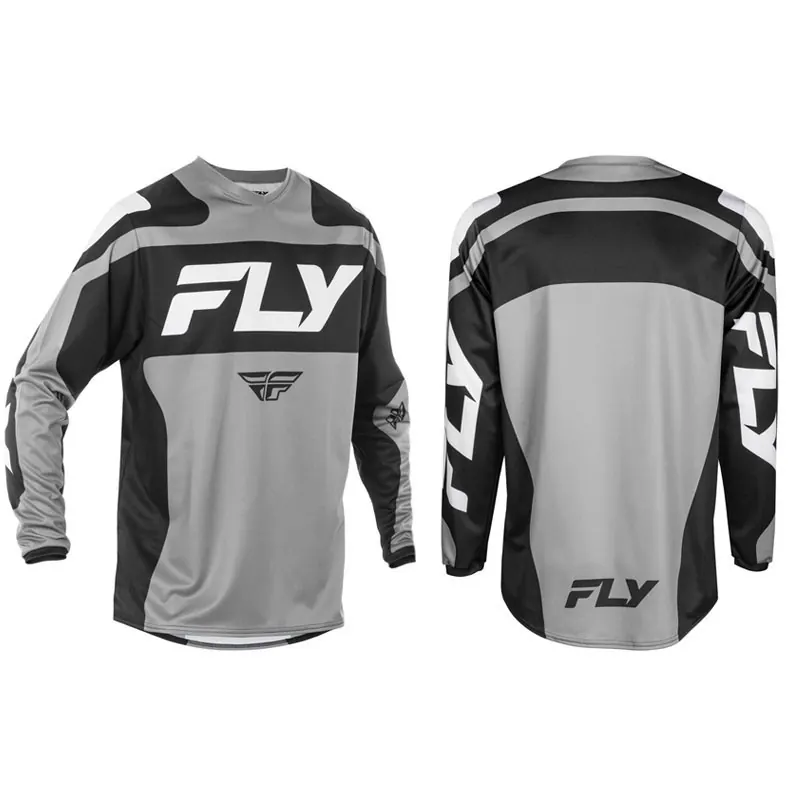 Camiseta Enduro FLY RACING F-16 gris, negro y blanco