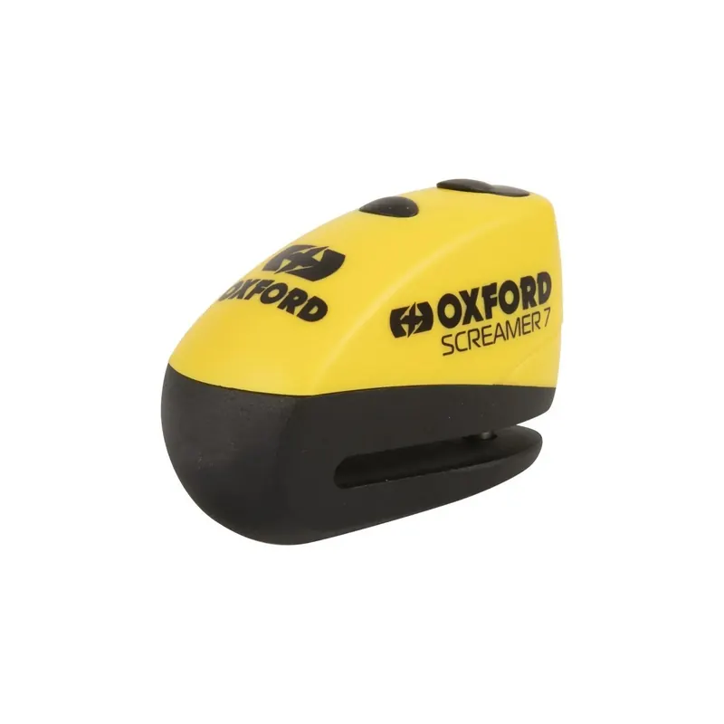 Candado de disco con alarma Oxford Screamer 7 negro/amarillo- LK290