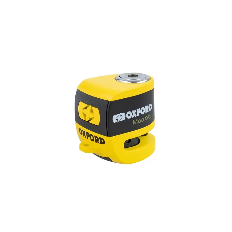 Candado de disco Oxford Micro X45 con alarma amarillo/negro - LK213
