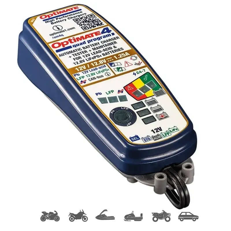 Cargador/Mantenedor Baterías Optimate 4 Quad Program Premium TM630-PR
