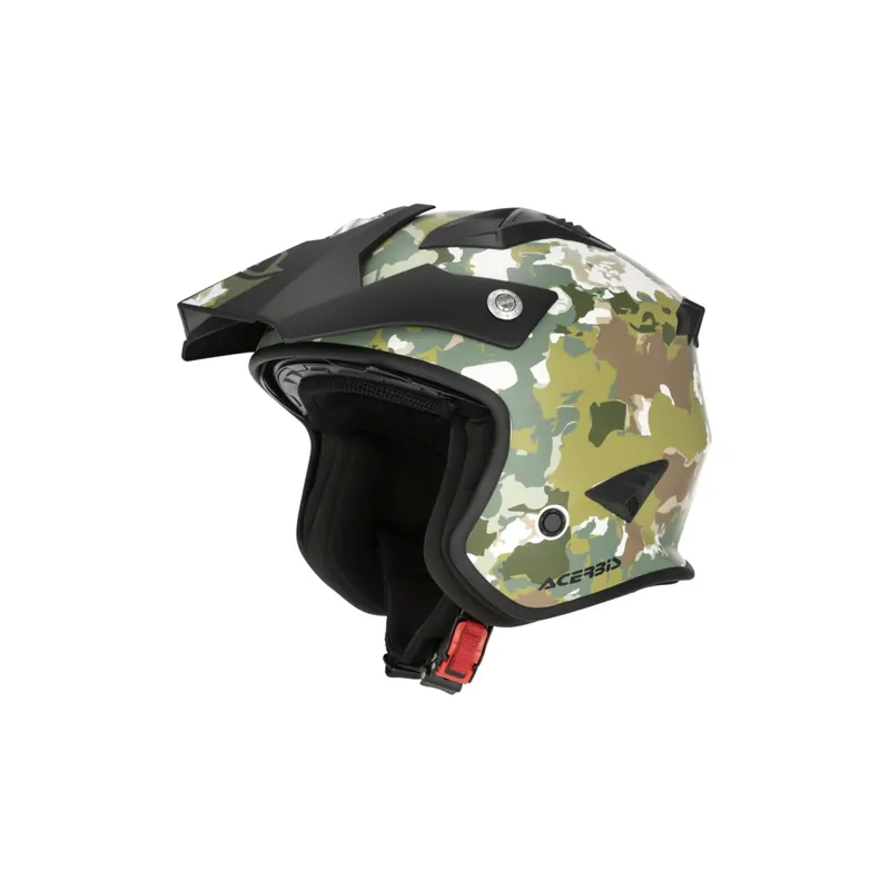 Casco Acerbis Jet Aria Graphic Negro Camo Verde XL