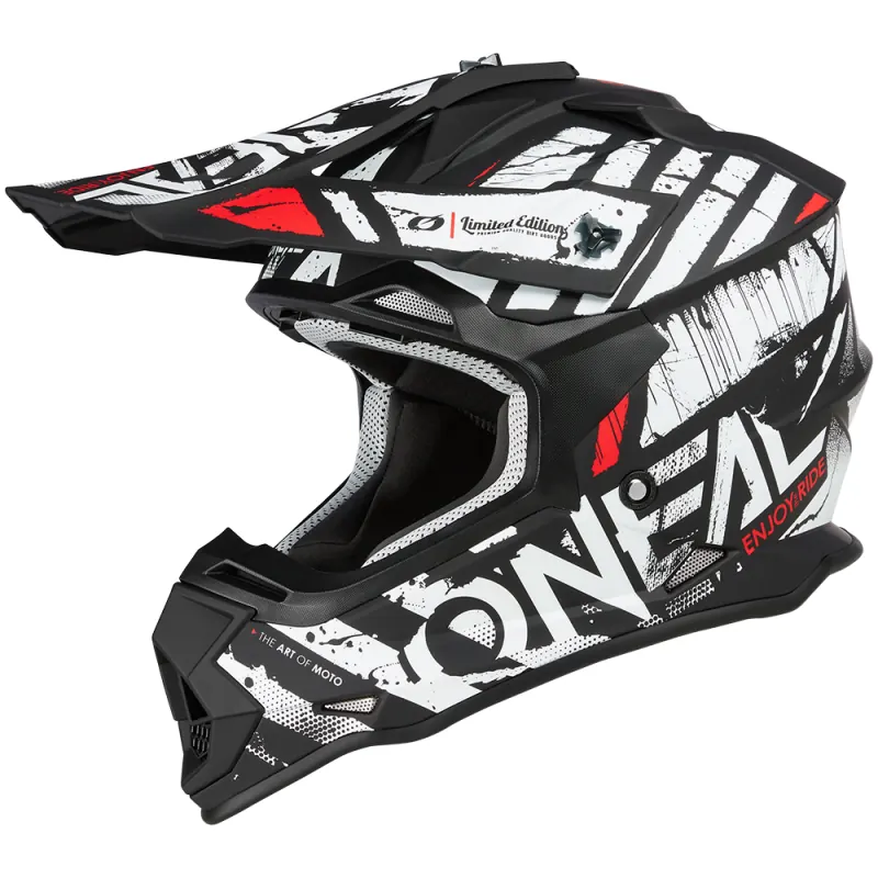 Casco de Cross 2SRS Black/White O'Neal