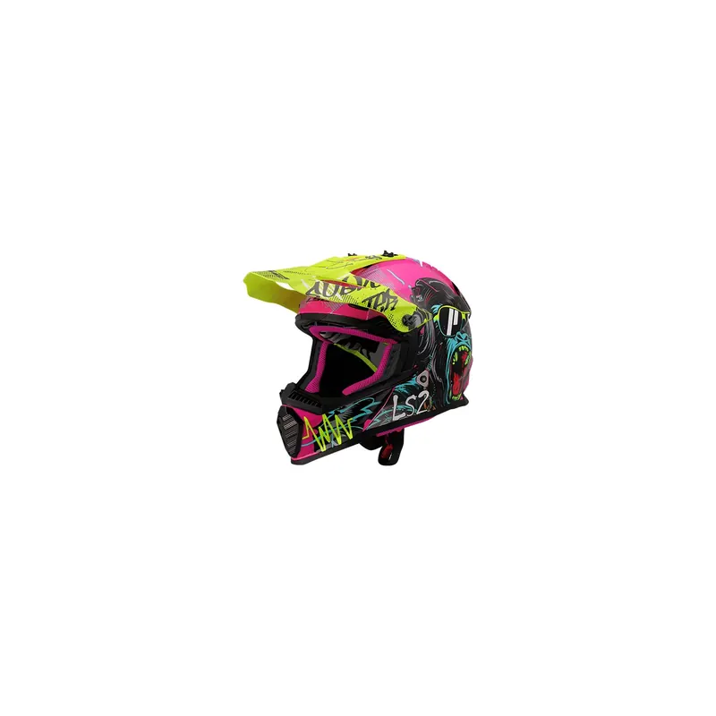 Casco Infantil Motocross LS2 MX437 Gorilla Púrpura