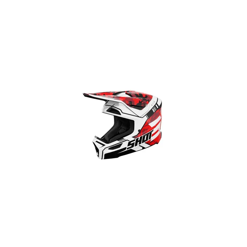 Casco Infantil Motocross Shot Flash Rojo