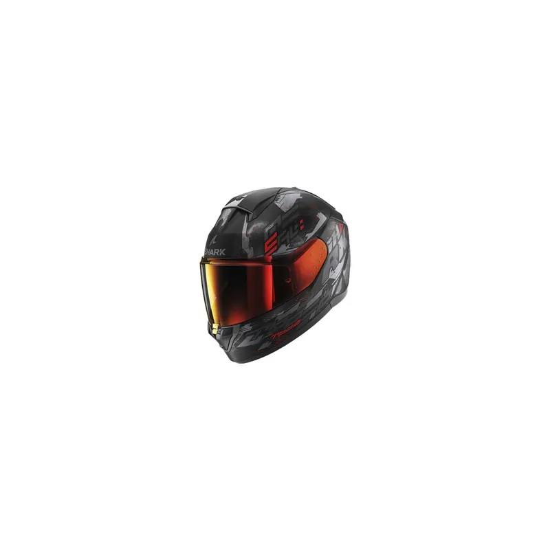 Casco Integral Shark Ridill 2 Molokai Negro Mate, Rojo