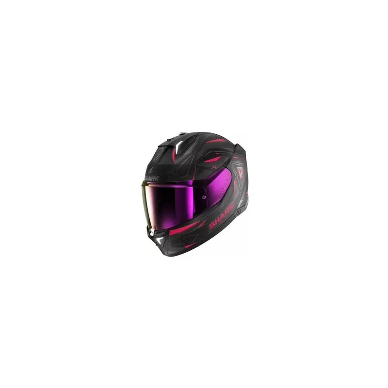 Casco Integral Shark Skwal I3 Linik Negro Mate, Fucsia