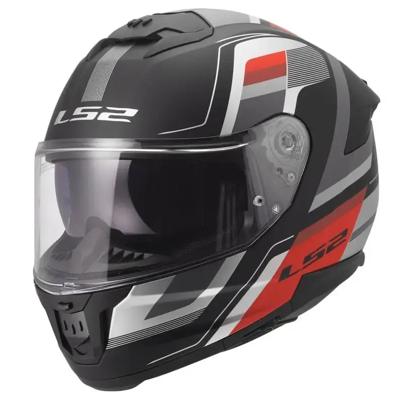 Casco LS2 FF808 Stream II Vintage Matt Grey Red