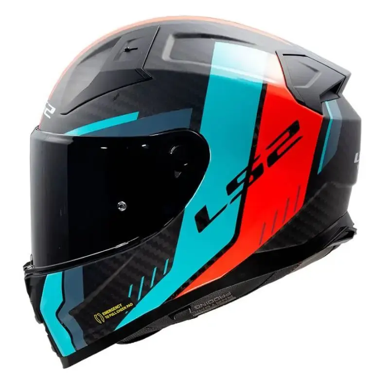 Casco LS2 FF811 Vector II Carbon Grid Red Cyan