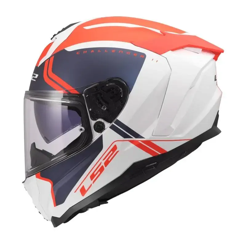 Casco LS2 FF817 Challenger II Titan White Blue Red