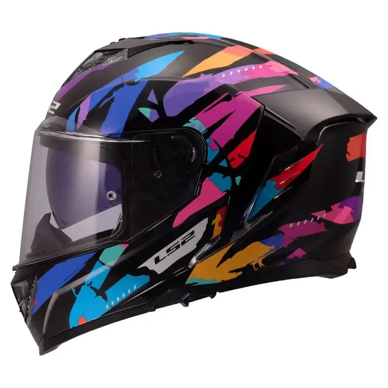Casco LS2 FF818 Storm III Kaos Black Purple Blue