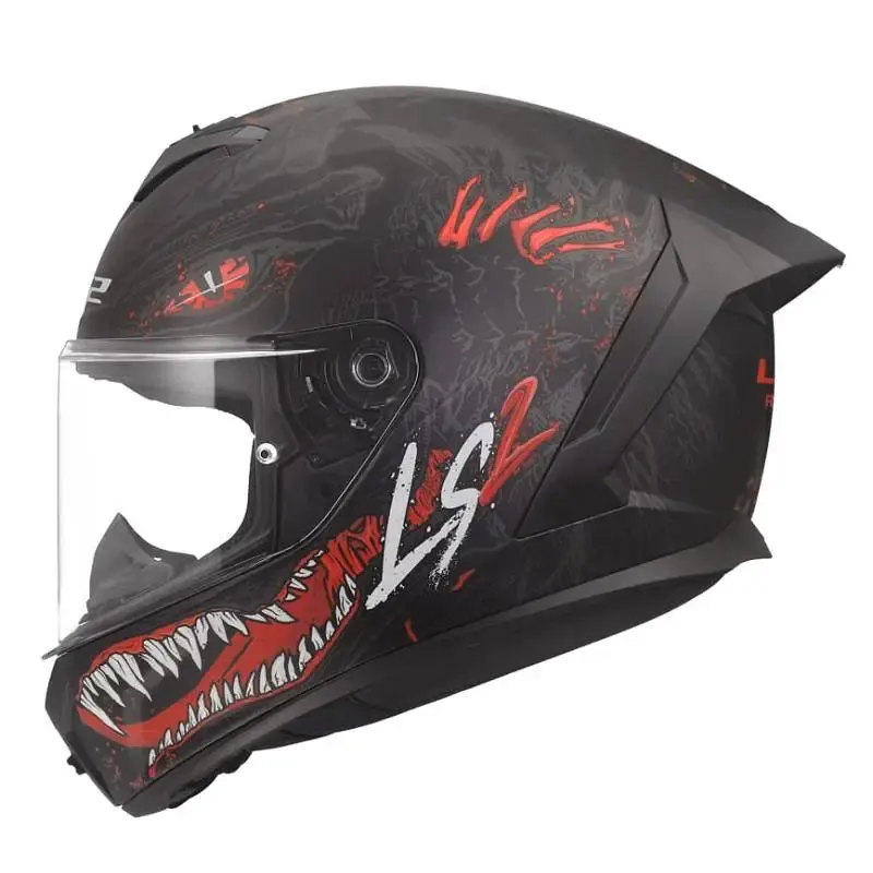 Casco LS2 FF820 Rapid III Kaiju II Black Red White