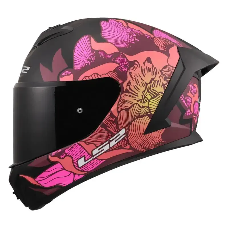 Casco LS2 FF820 Rapid III Poppies II Black Pink