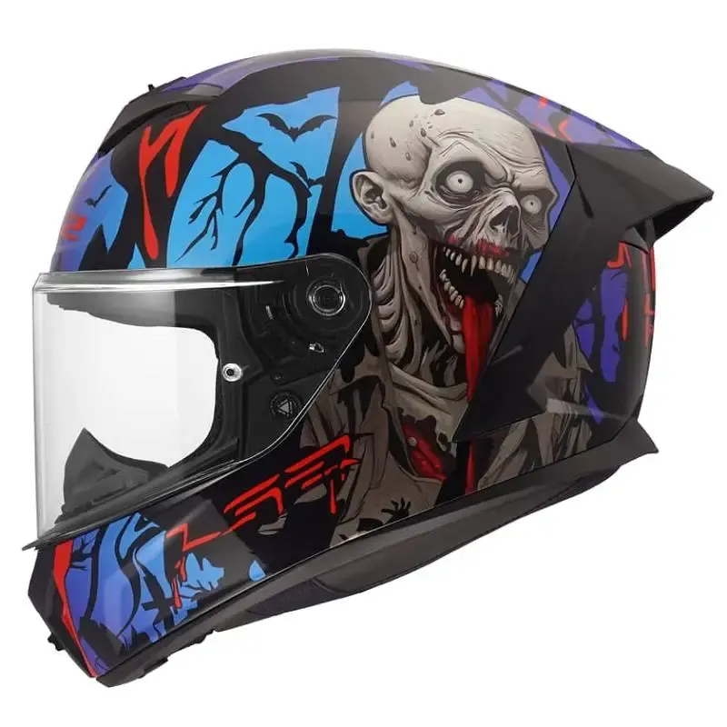 Casco LS2 FF820 Rapid III Zombie II Black Red Blue