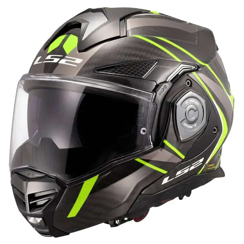 Casco LS2 FF901 Advant X Carbon Future II H-V Yellow