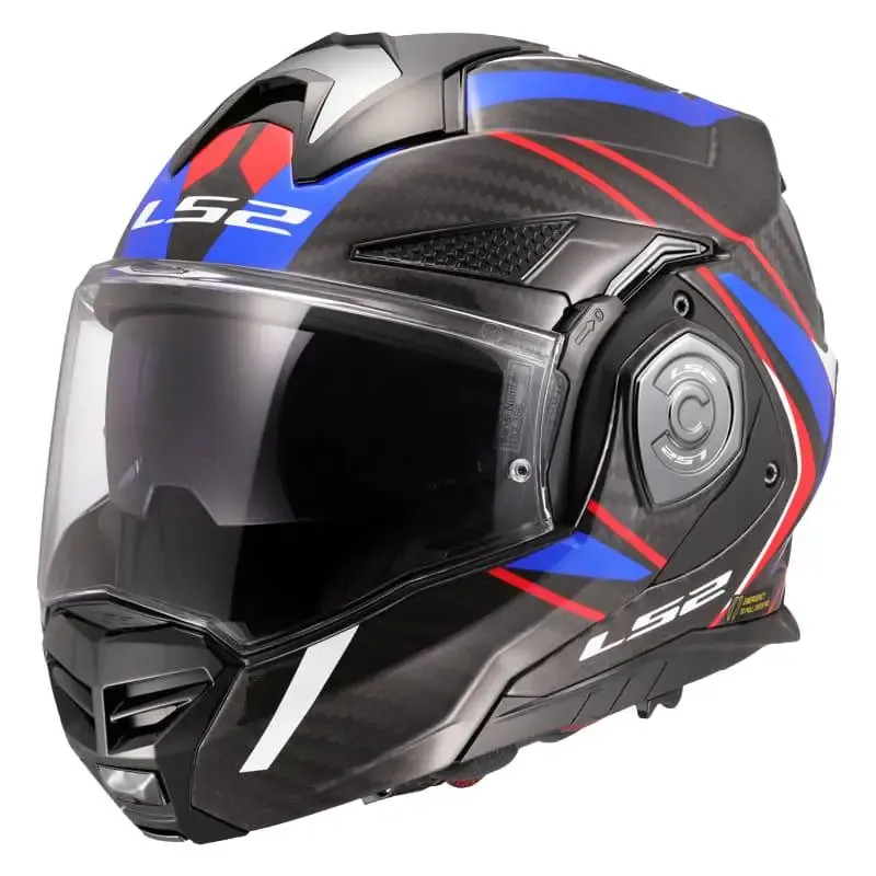 Casco LS2 FF901 Advant X Carbon Future II White Blue