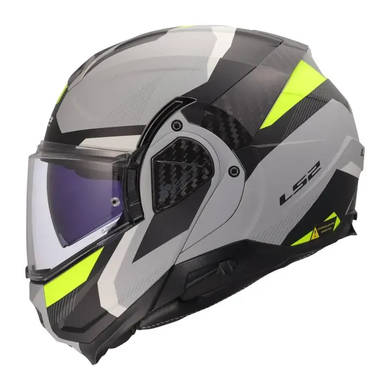 Casco LS2 FF910 Advant II Triple Light Grey H-V Yellow