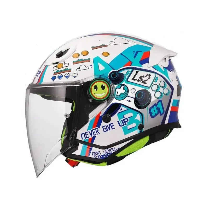 Casco LS2 Junior OF622 Funny II Scribble White