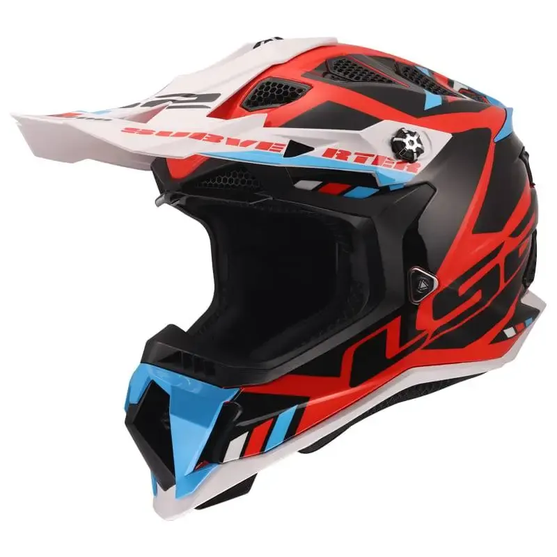 Casco LS2 MX700 Subverter Evo II Stomp White Blue Red