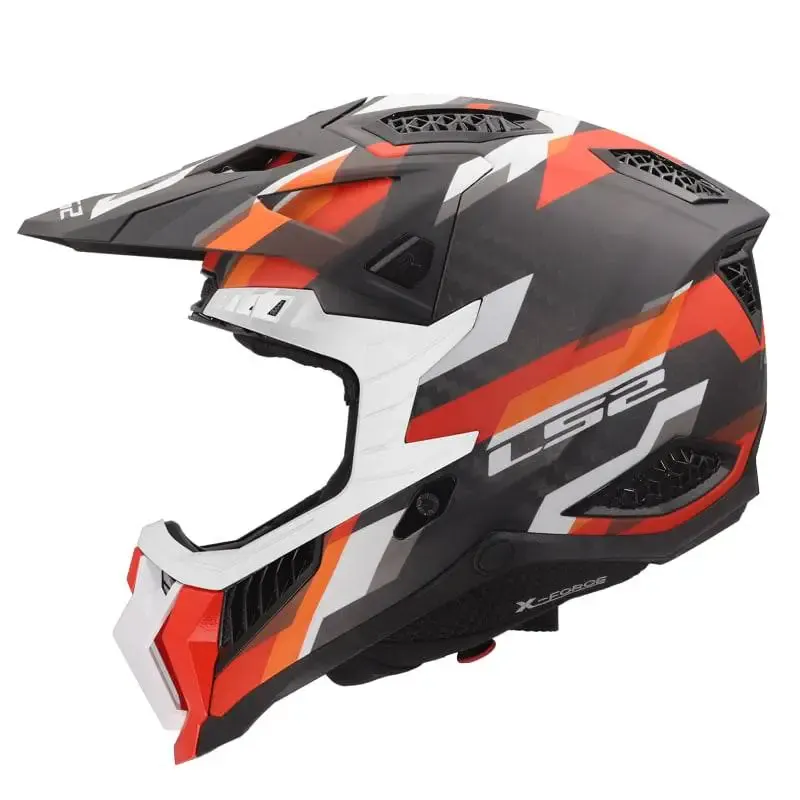 Casco LS2 MX703 X-Force Phantom Matt Orange Red