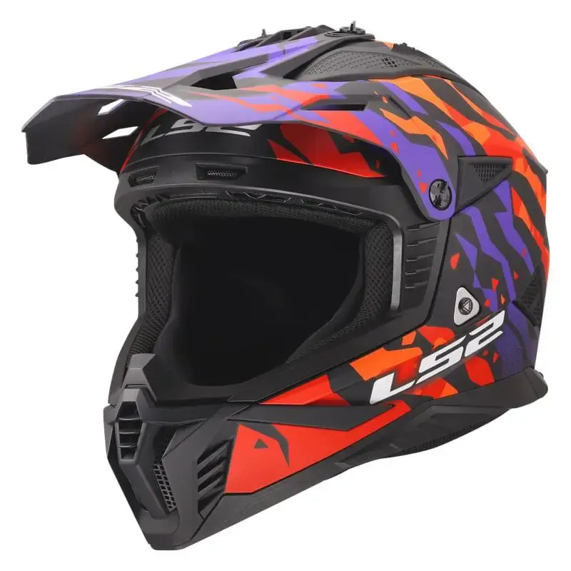 Casco LS2 MX708 Fast II Grotesk Purple Orange