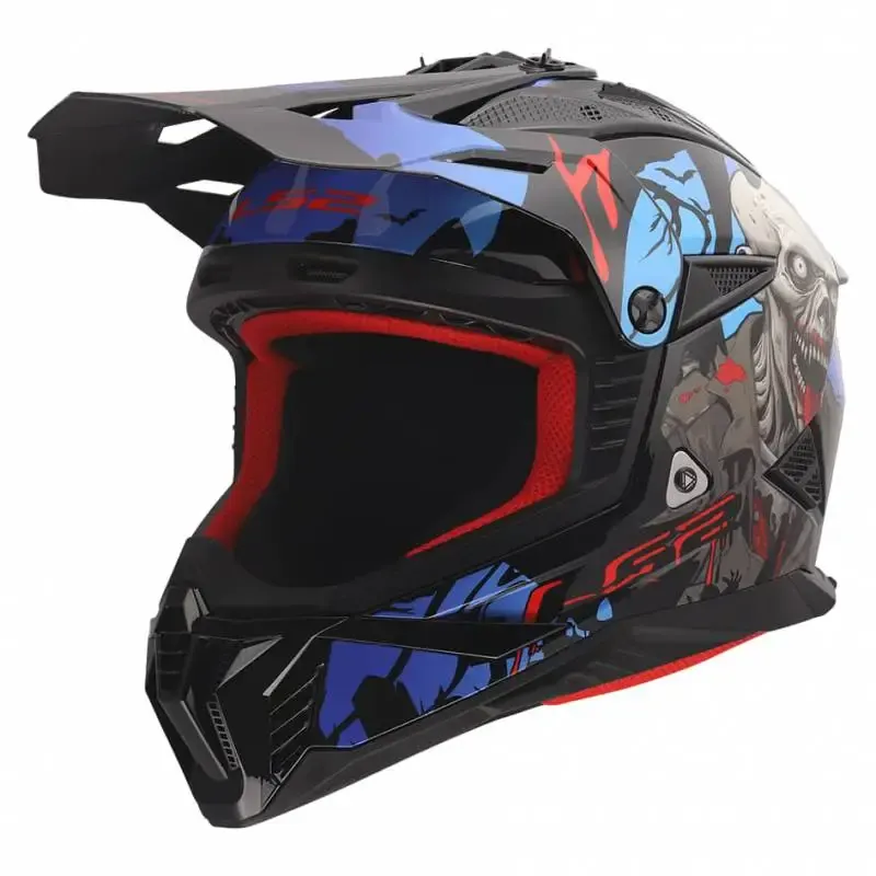 Casco LS2 MX708 Fast II Zombie II Black Red Blue