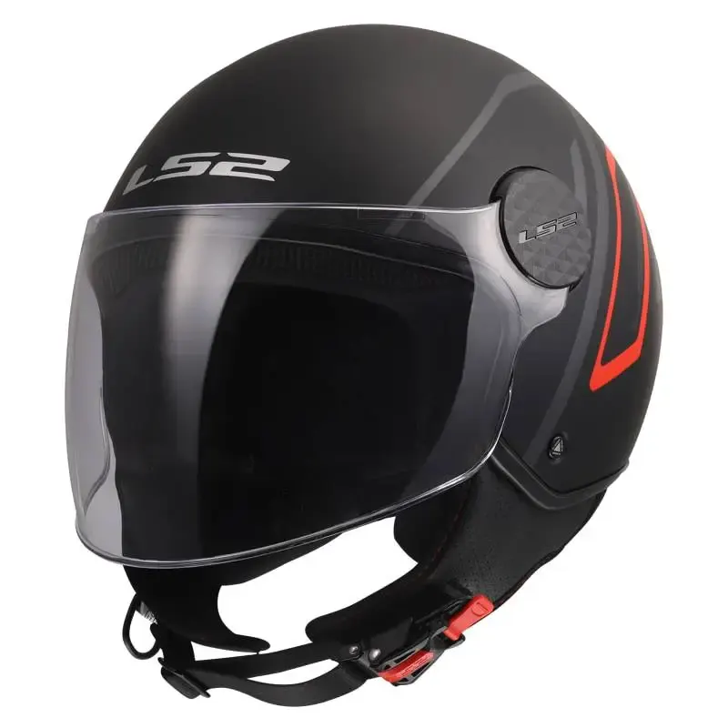 Casco LS2 OF558 Sphere Lux II Minim Black Red