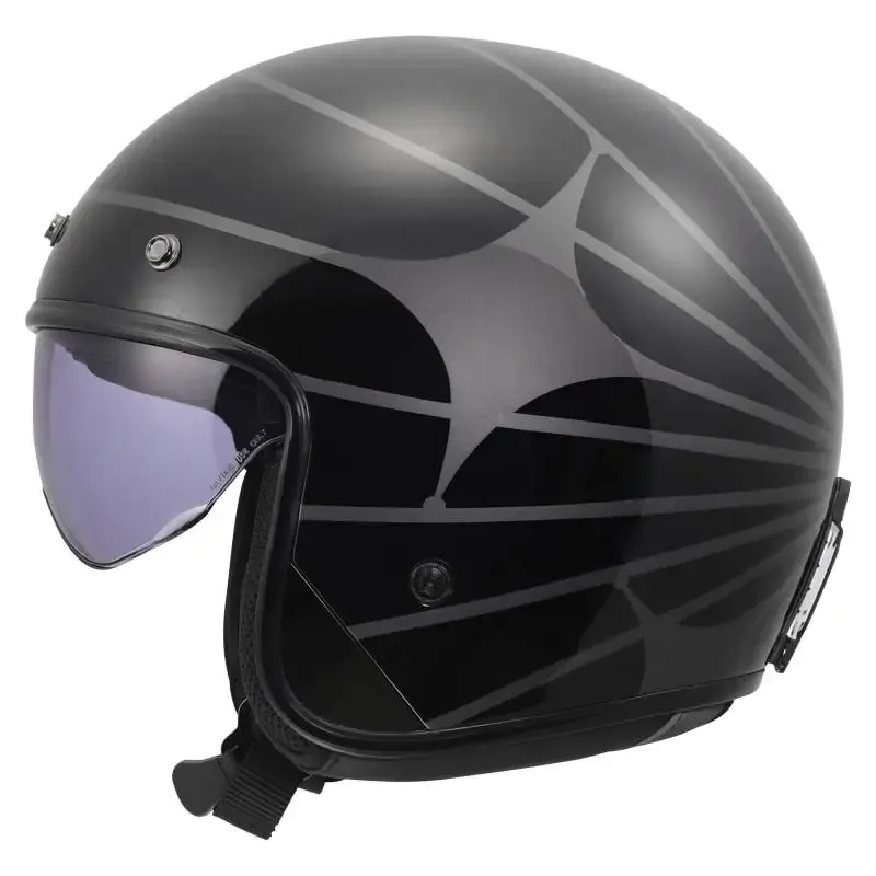 Casco LS2 OF601 Bob II Cosmic Black Grey