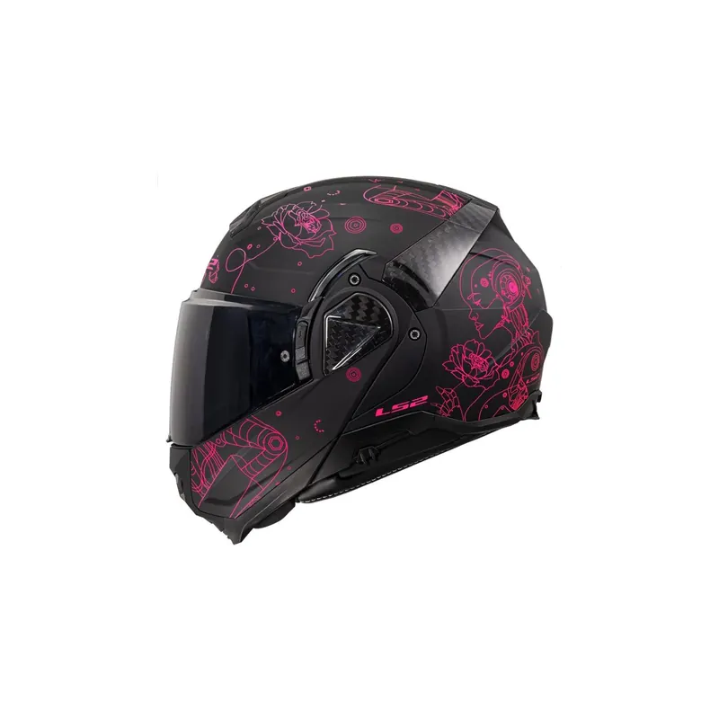 Casco Modular LS2 FF910 Advant II Sophia Negro, Rosa