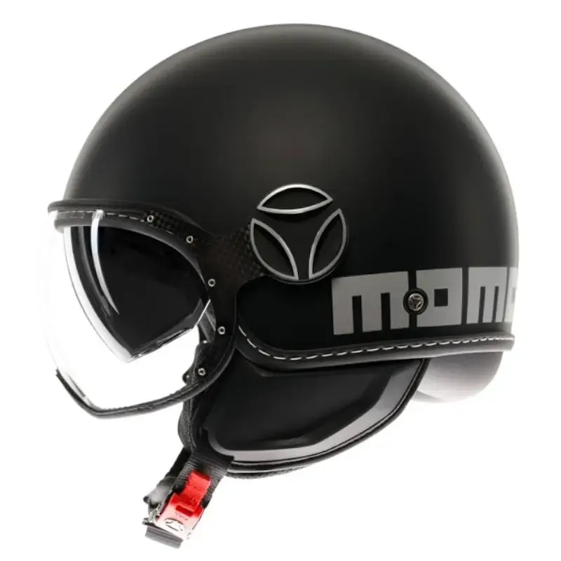 Casco MOMO FGTR EVO MATT BLACK/SILVER