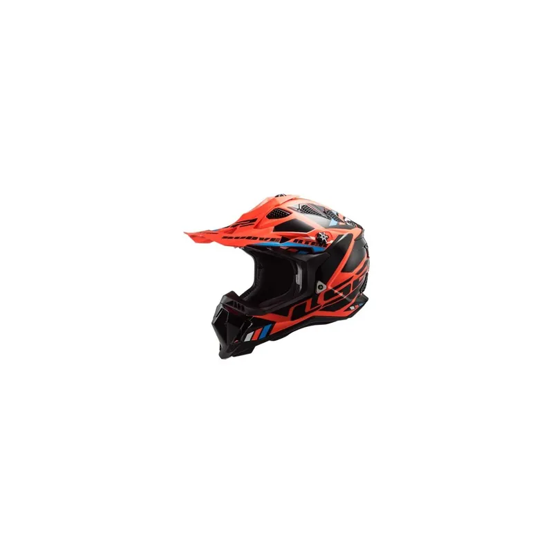 Casco Motocross LS2 MX700 Subverter Stomp Naranja, Negro
