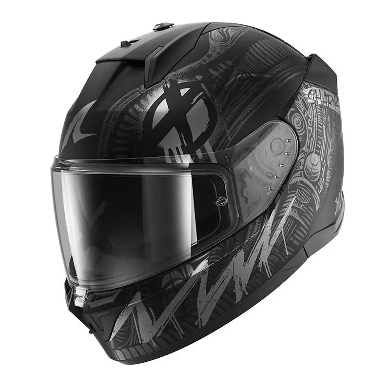 Casco Shark D-Skwal 3 Shiever Black Anthracite Silver