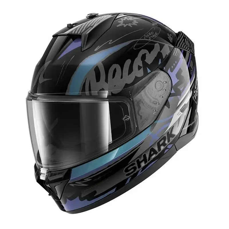 Casco Shark D-Skwal 3 Streetrush Black Green Chrome