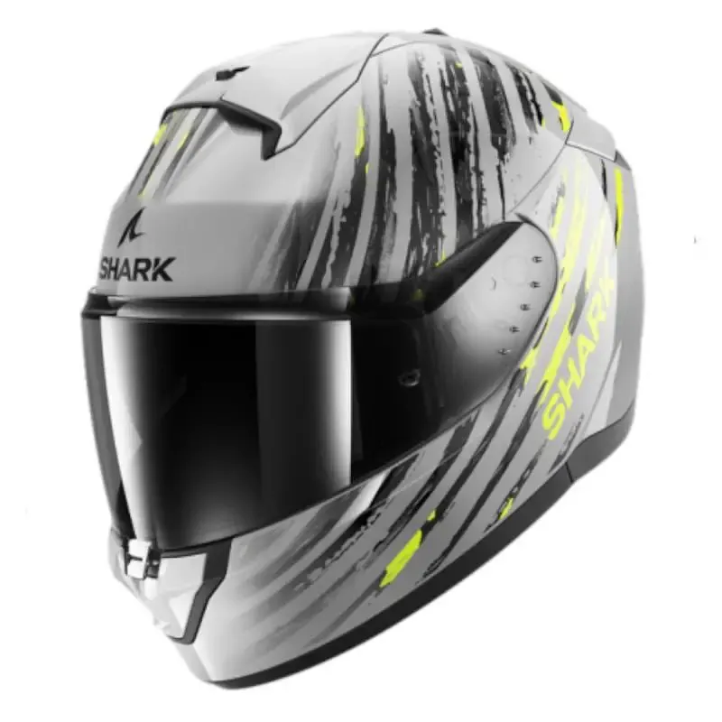 Casco Shark Ridill 2 Assya Silver Anthracite Yellow
