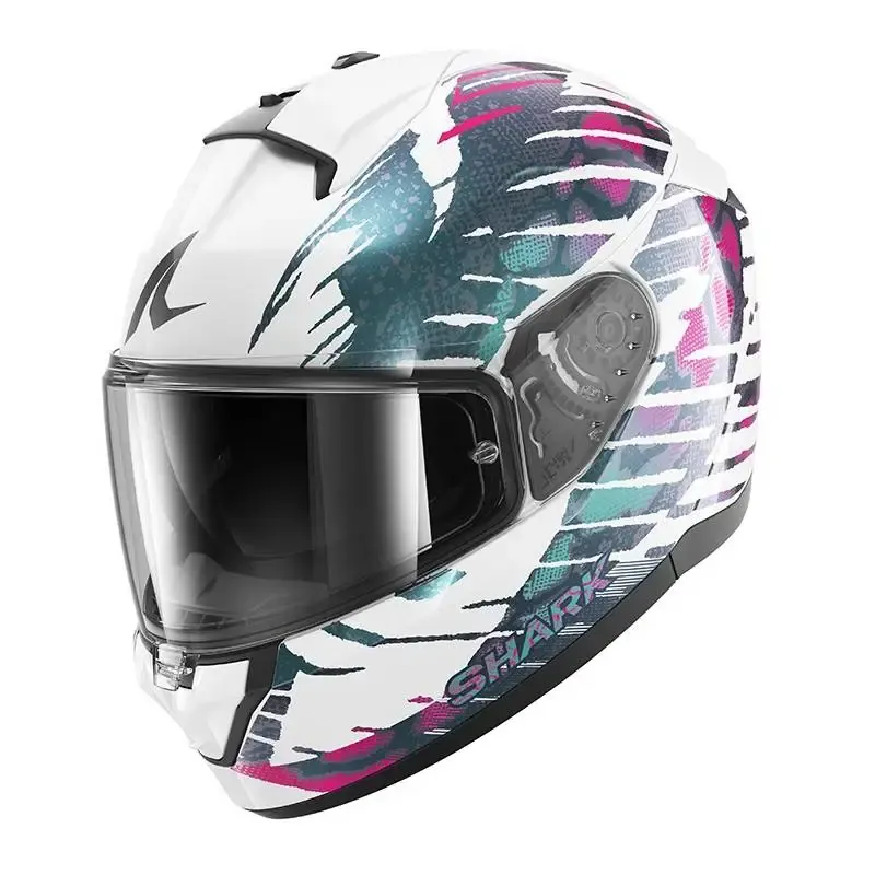 Casco Shark Ridill 2 Reptaia White Violet Camaleon